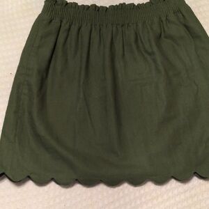J. Crew Dark Green Mini Skirt